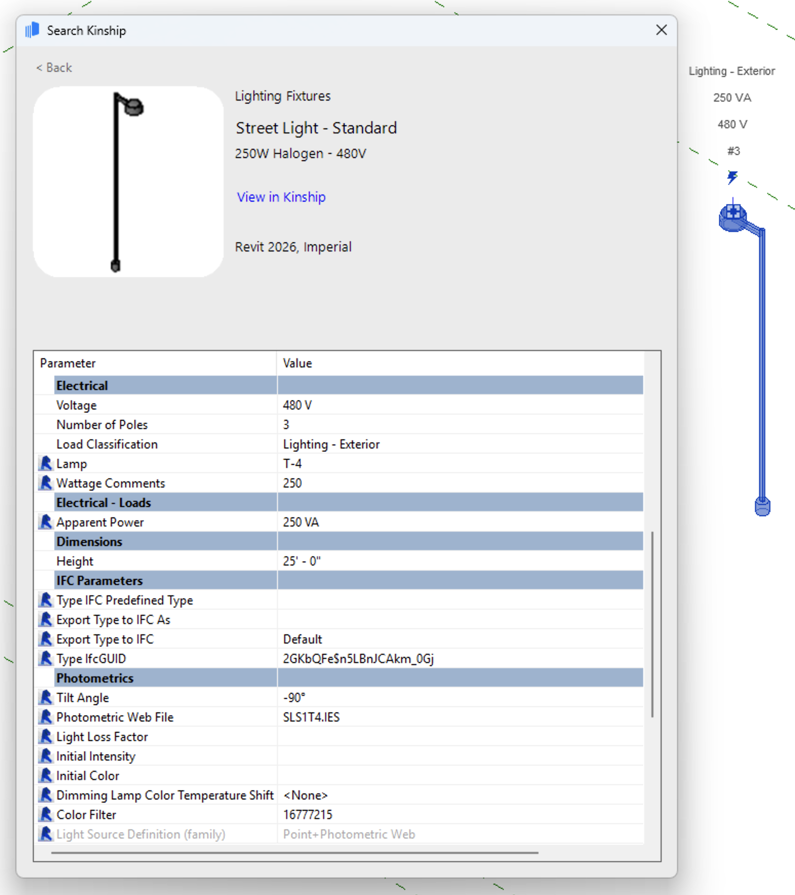 Details of a selected item now display when calling up the Kinship search.